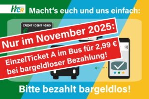 Bargeldlos-Kampagnenmotiv mit dem zusätzlichen Hinweis auf die 2,99 €-Aktion
