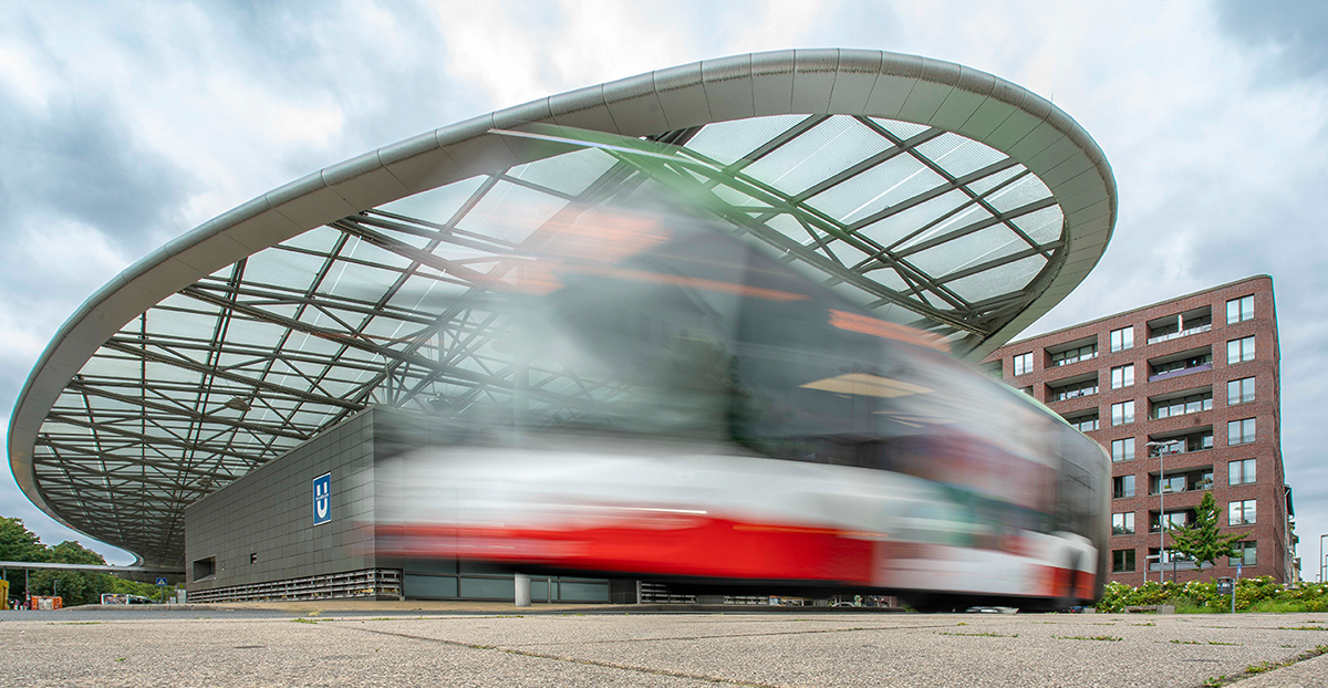 Ein Bus am Herner Bahnhof